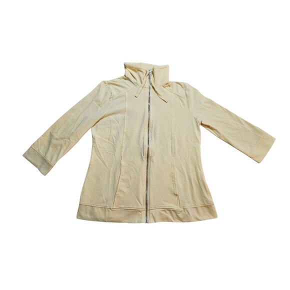 Weekends by Chico's Light Yellow Zip-Up | Size 0 - Picture 1 of 6